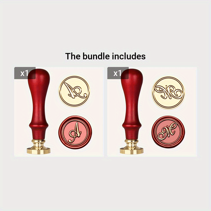 Алфавит A-Z Медный штамп для запечатывания воском для свадебных приглашений, запечатывание писем