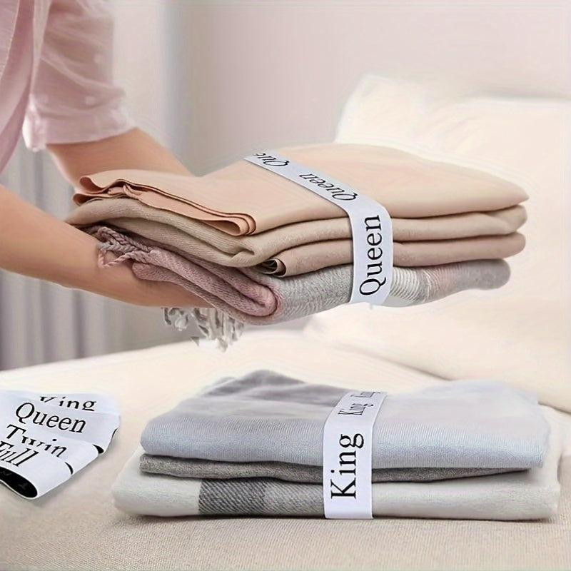 Set of 2 Polyester Bed Sheet Organizer Straps with Elastic Bands for King Queen Full Twin