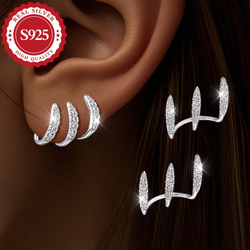 Sterling Silver Earrings with Zirconia Studs Hypoallergenic Dazzling Jewelry