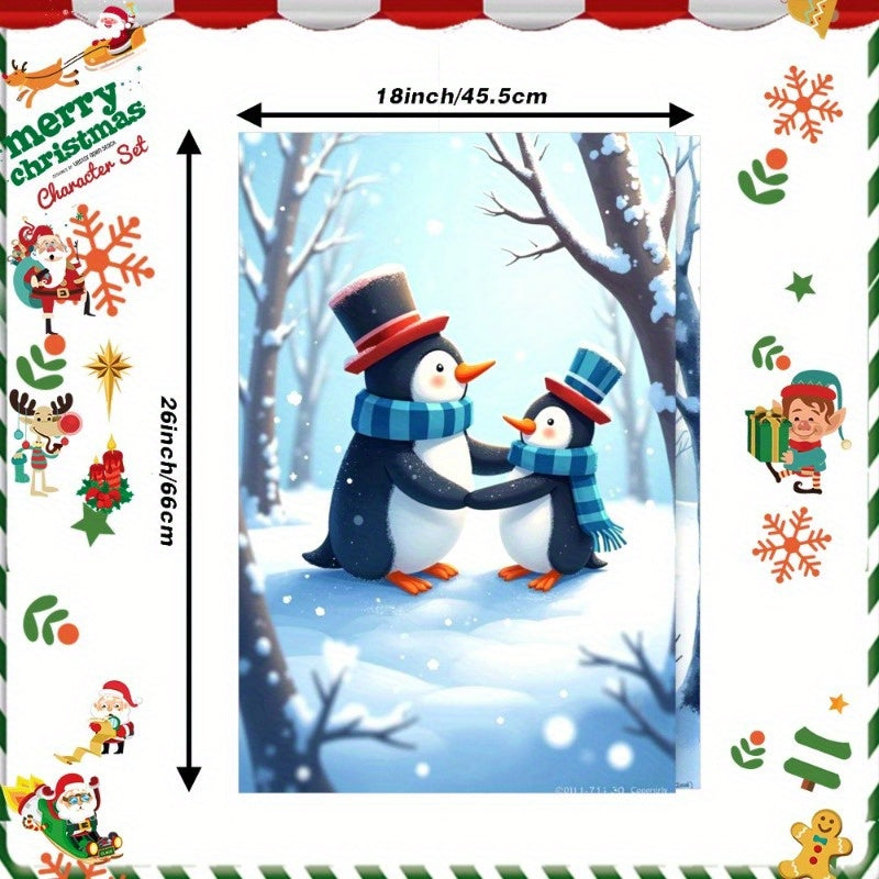 2 dona 18 x 26 dyuymli oshxona sochiq/chaqaloq sochiq to'plami, Rojdestvo va qish bezatish uchun mukammal. Yumshoq qor to'plari bezaklari bilan jozibador "Merry Christmas" dizayni. Sovg'a berish yoki oshxona dekoriga bayramona tuyg'u qo'shish uchun ideal.