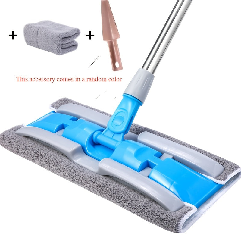 Hands-Free Flat Mop with Washable Microfiber Pads for Hardwood Tile Laminate Floors