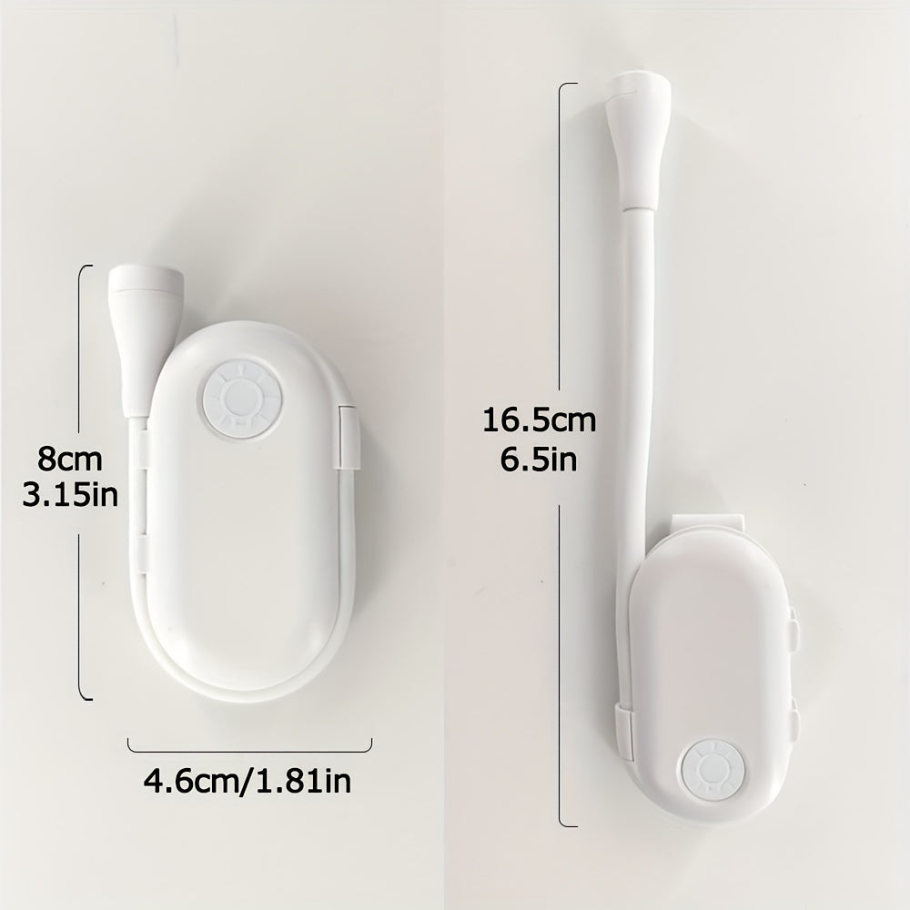 Mini Portable Clip-On Book Light with Adjustable Brightness and 360-Degree Foldable LED