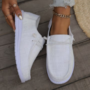 Women's Canvas Slip-On Flat Shoes Breathable Loafers Walking Shoes