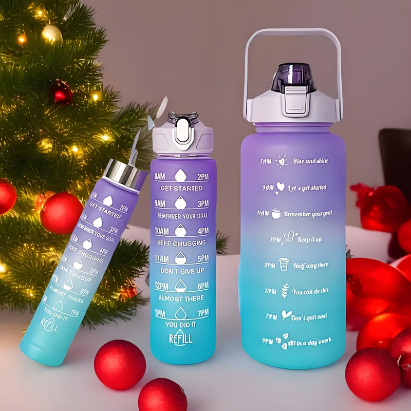 Мотивационный набор бутылок для воды различных размеров для активного отдыха и фитнеса, отличный подарок на день рождения.