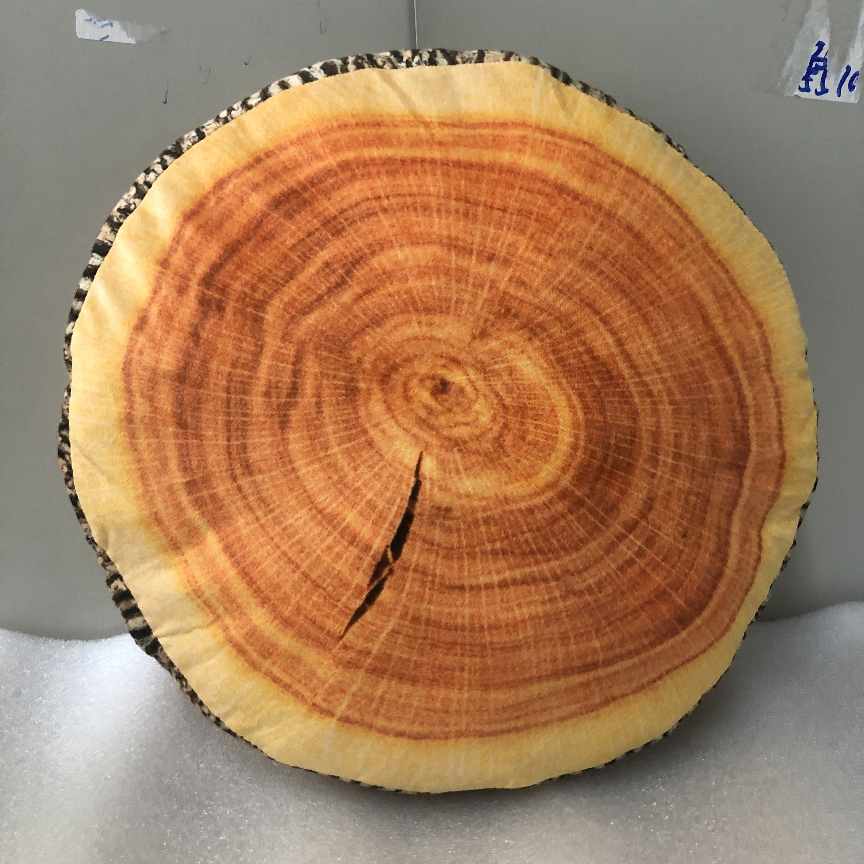 Round Tree Stump Throw Pillow Cushion 3D Printed Log-Shaped Support Pillow for Bedroom Living Room Sofa