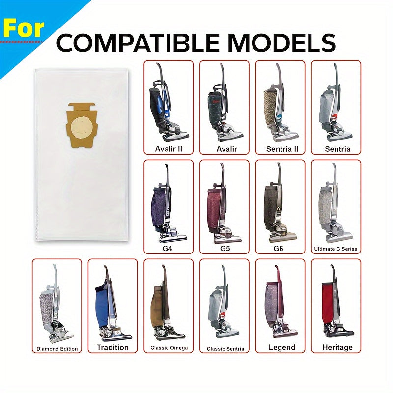 Set of 10 Durable Plastic Vacuum Dust Bags for Sentria Avalir G7E G10 G5