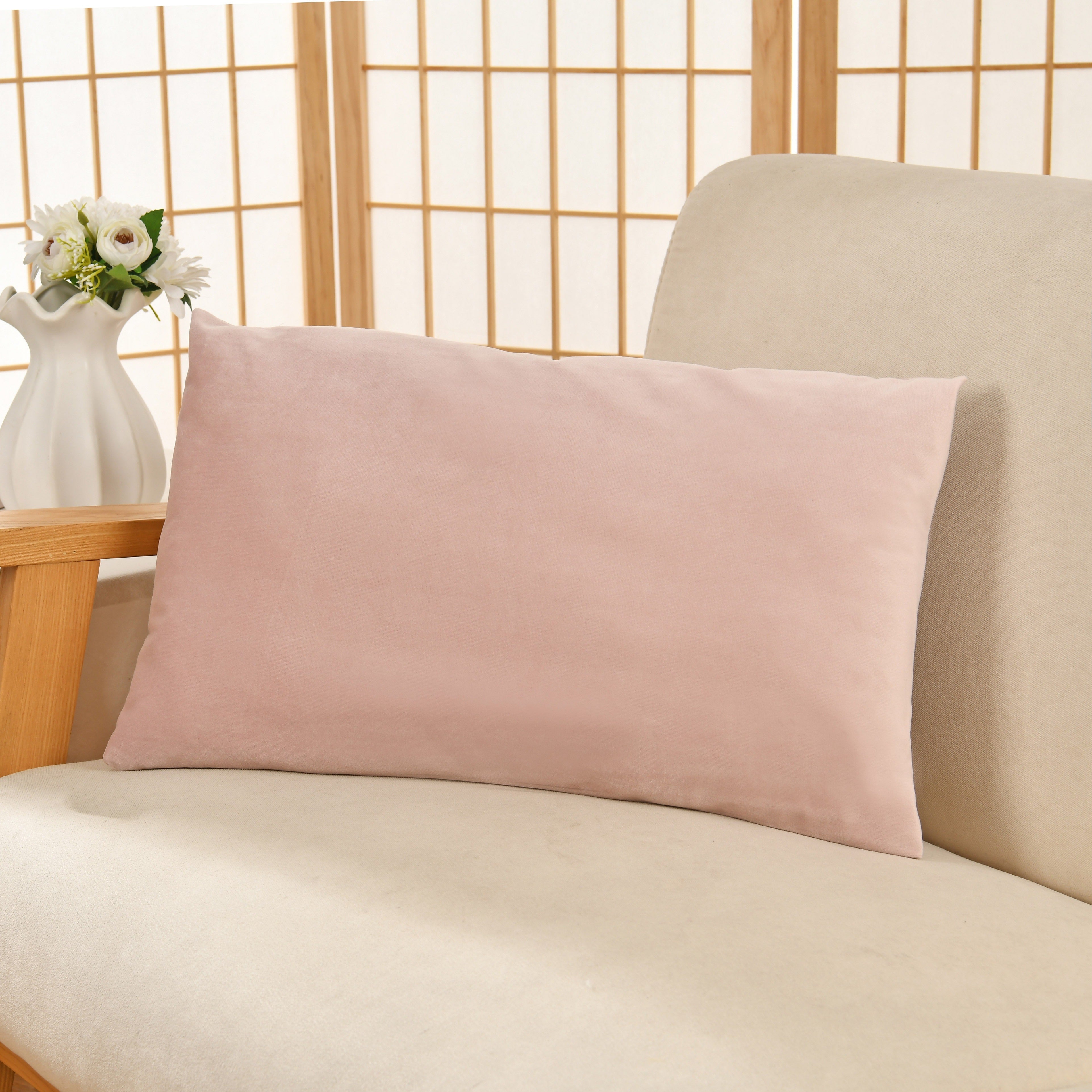 Velvet Throw Pillow Cover in Navy Blue Yellow-Green Orange Polyester Zipper Closure for Living Room Bedroom