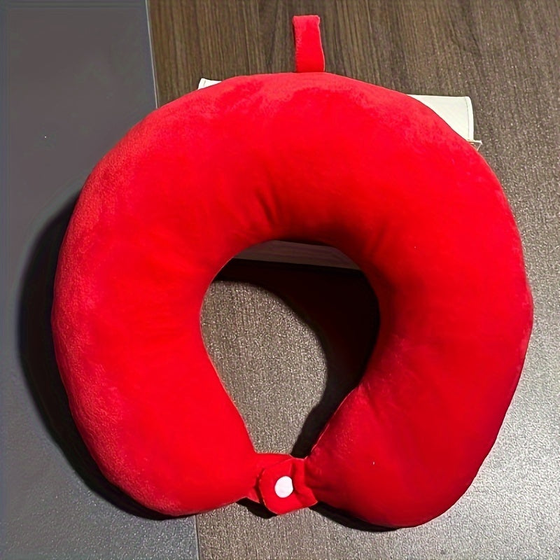 U-Shaped Travel Neck Pillow for Adults, Comfortable Support for Car, Airplane, Office, Camping