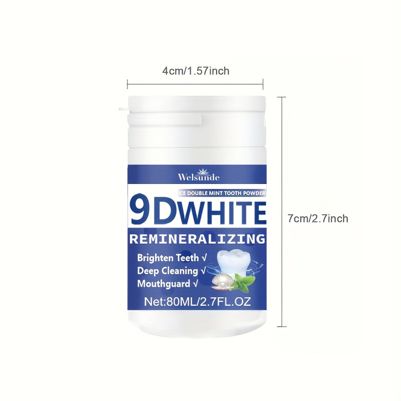 Unisex Remineralizing Hydroxyapatite Tooth Powder for Whitening and Fresh Breath