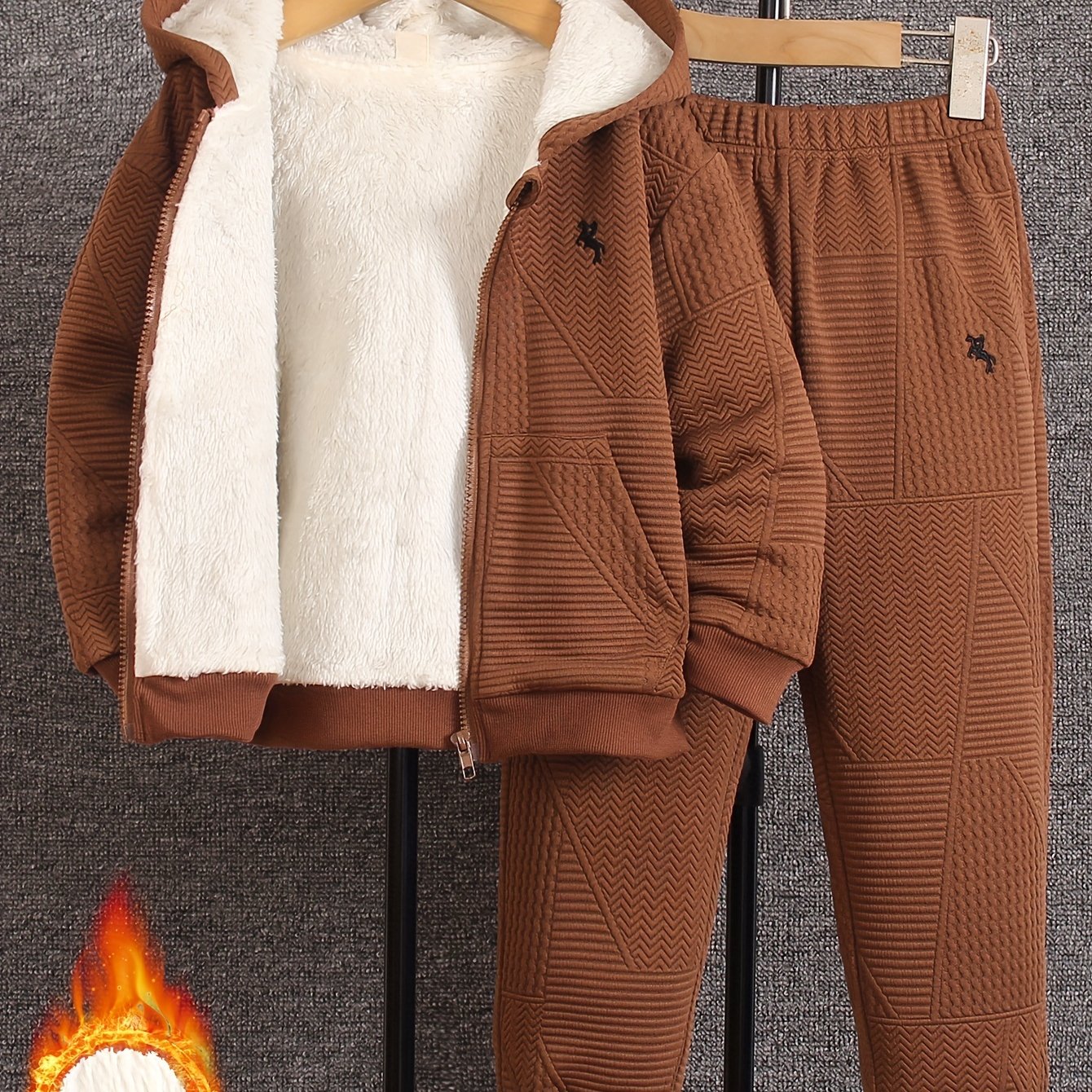 Boys' Winter 2-Piece Set Polyester Elastane Long Sleeve Pants Casual