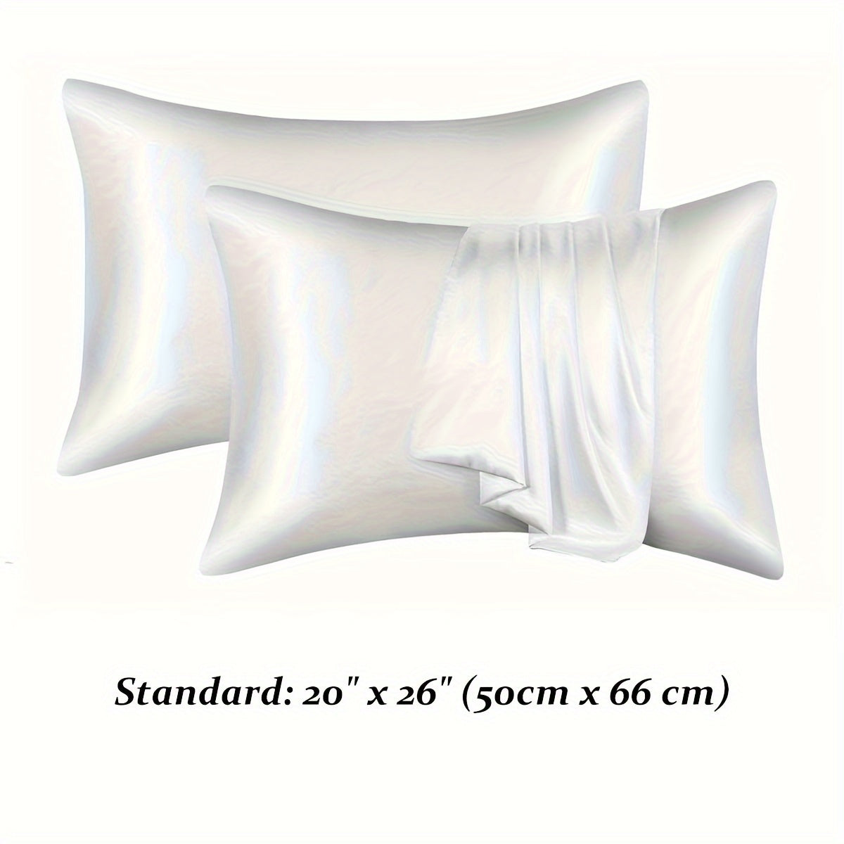 Soch va teri uchun 2 ta saten yostiq qoplamasi to'plami, hashamatli yumshoq yostiq qoplamalari, yotoqxona, divan, talabalar xonasi yoki uy bezaklari uchun yuqori sifatli konvert yostiq qoplamalari, yostiq yadro kiritilmagan.