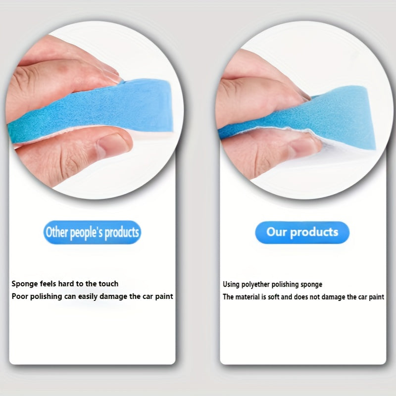 Набор из 6 губок для полировки и воска автомобиля, резиновые буфирующие подушки, комплект, 4 дюйма