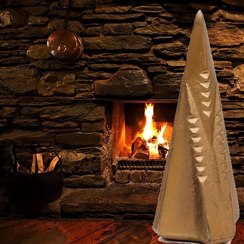 Steel 4-Way Manual Firewood Splitting Wedge 3.5-5lb Outdoor Fireplace Tool