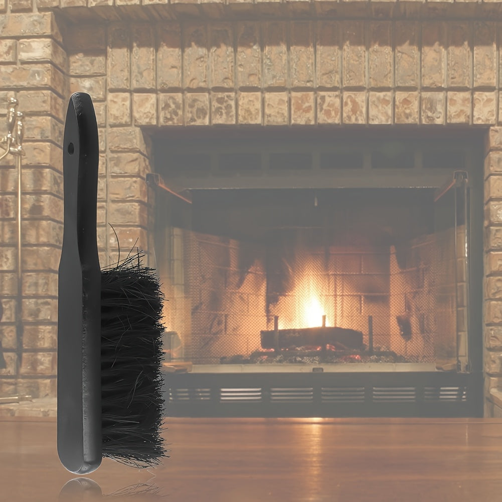 Two Round Fireplace Brush Head Replacements and Rectangular Fireplace Brush Set