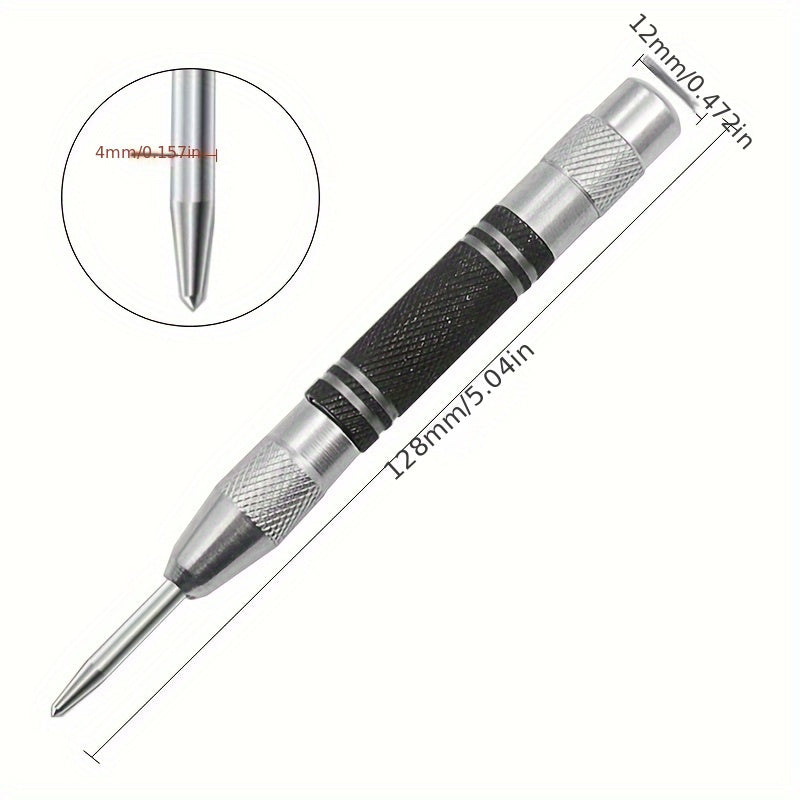 Adjustable Steel Automatic Center Punch for Wood and Metal Precise Marking