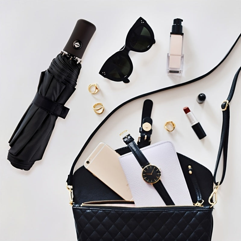 Eng ko'p sotiladigan avtomatik biznes soyabon klassik bir rangda, ochiq sayohat uchun mos va erkaklar biznesi uchun mo'ljallangan.