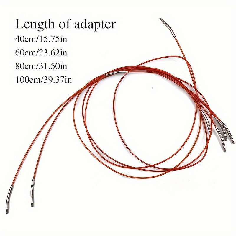 Matte Red Interchangeable Circular Knitting Needle Set 39pcs Metal with Storage Case