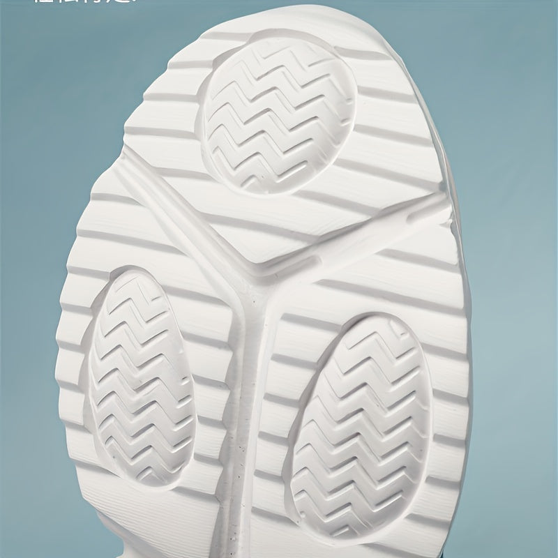 Men's Casual Sports Shoes Mesh Inner EVA Sole Lace-Up Solid Color Round Toe