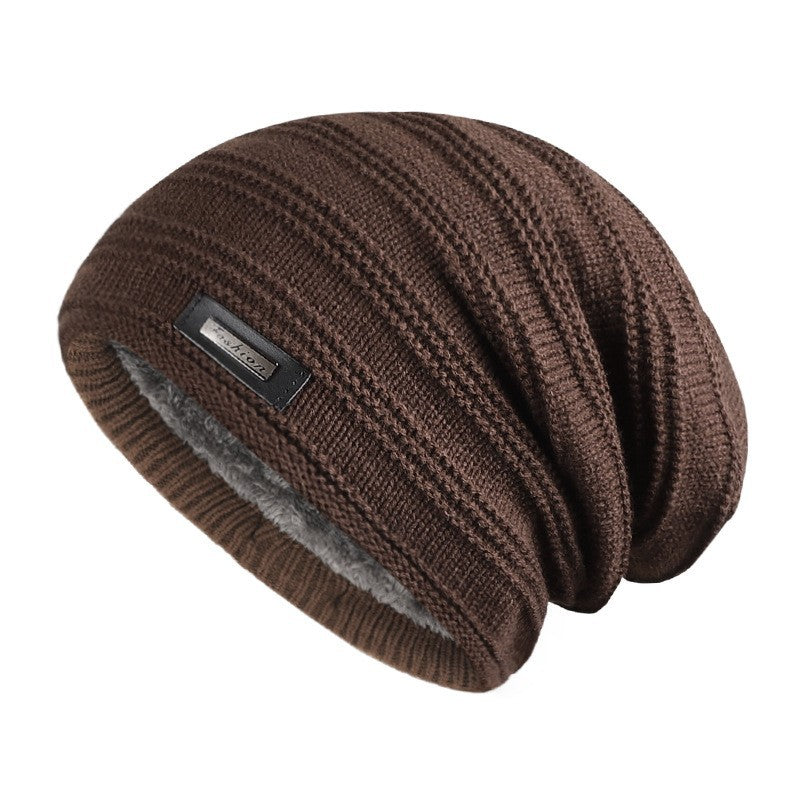 Men's Fleece Knitted Winter Hat Warm Outdoor Cap