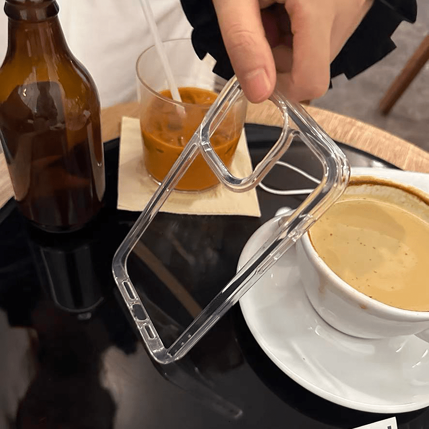 Transparent TPU Phone Case for iPhone Models with Lens Protection Slim and Hollow