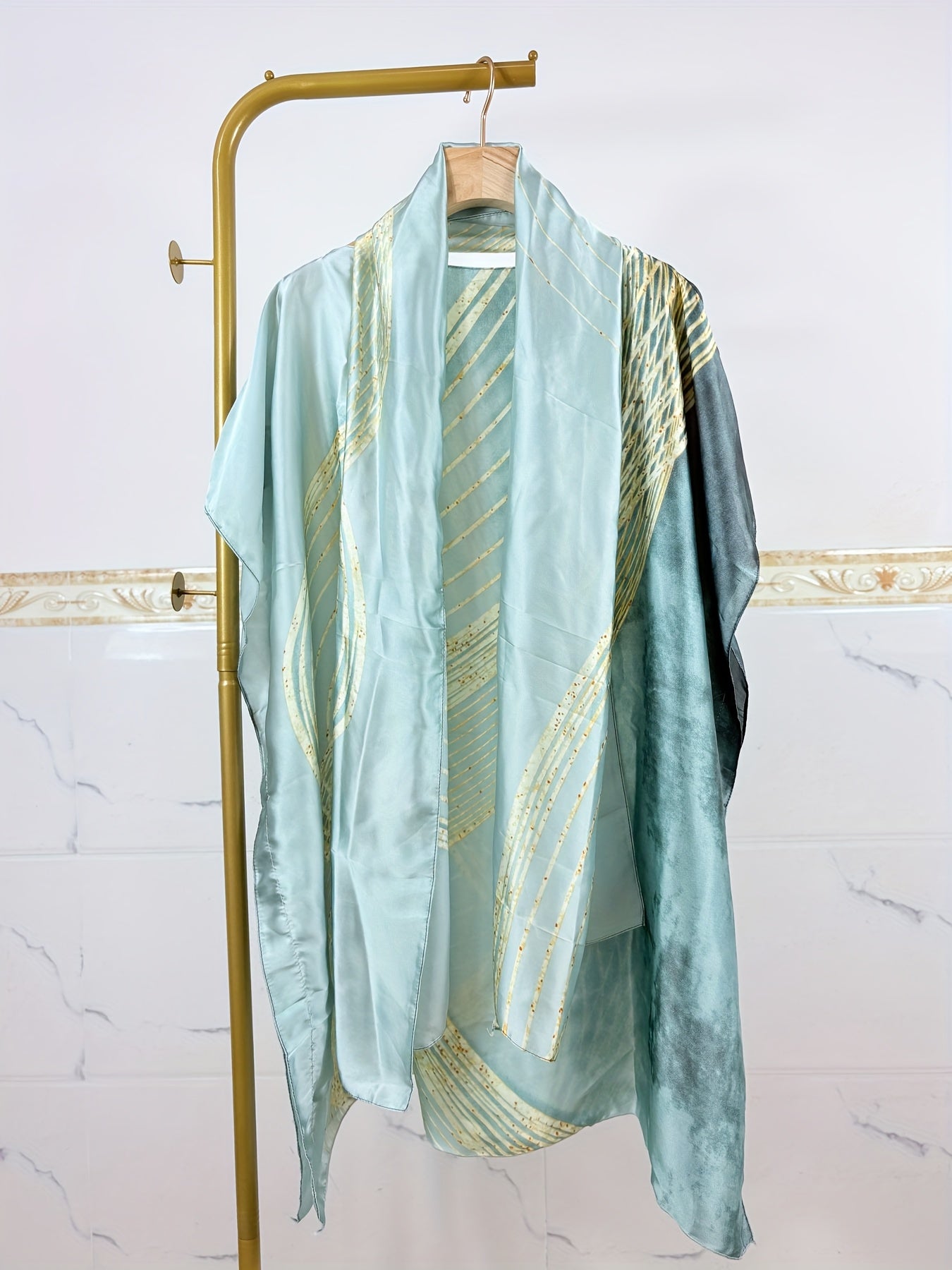 Платье-рубашка для женщин больших размеров с бохемским цветочным принтом, полиэстер, рукава баттерфляй