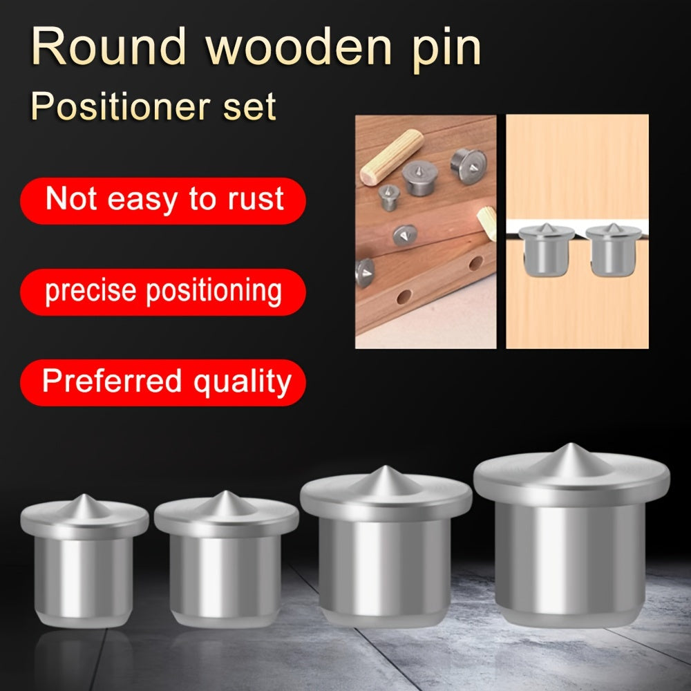 8pcs Woodworking Tools Set 1/4 Inch Solid Wood Carving Pins Center Punch