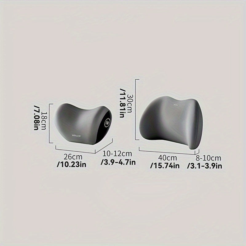 Memory Foam Car Seat Cushion with Lumbar Support and Neck Pillow