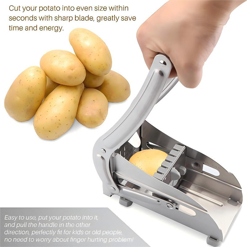 Stainless Steel Fruit and Vegetable Cutter Kitchen Gadget for Slicing Dicing and Chopping
