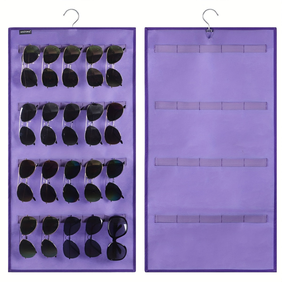 Настенный органайзер для солнцезащитных очков с 40 слотами для двустороннего подвешивания, стойка для хранения очков, держатель для очков и витрина для eyewear