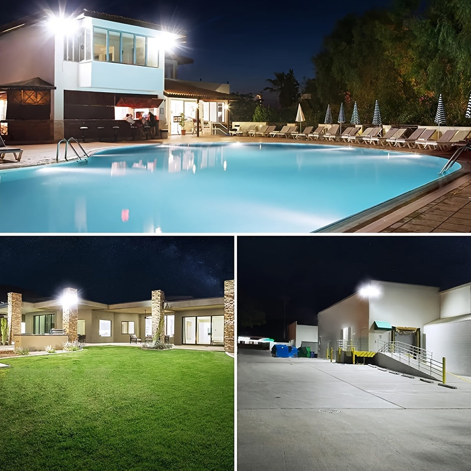 Aluminum LED Floodlight Outdoor Garden Playground Wall Ceiling 10-300W Black