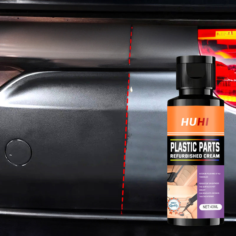 Crema de restauración para interior de coche 40ml Plástico ABS Cuero Salpicadero Negro Brillo de neumáticos