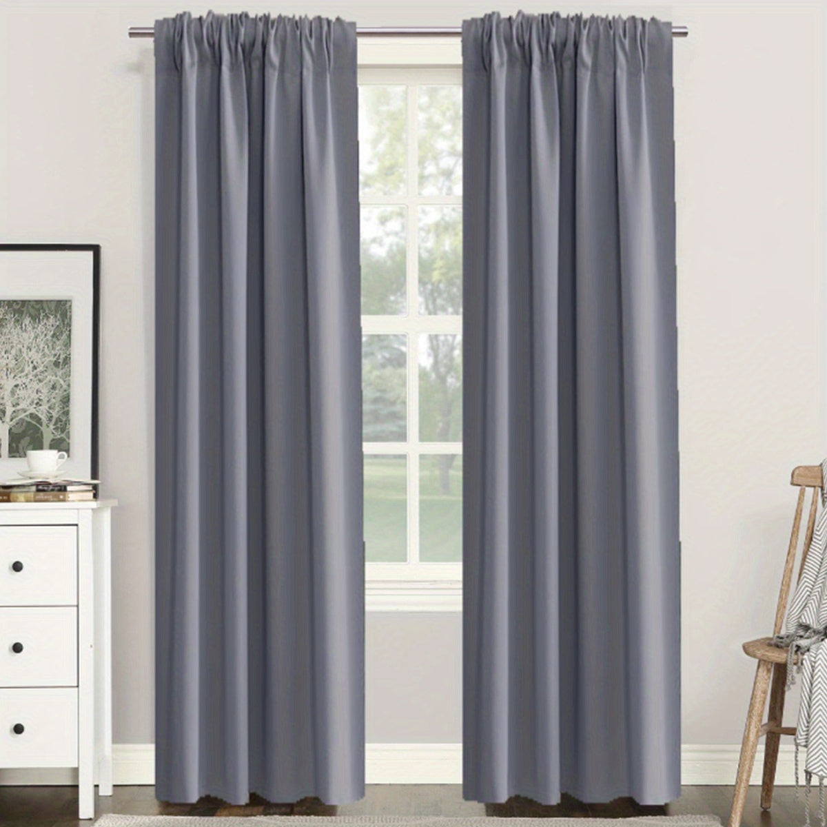 Insulated Blackout Curtains for Bedroom Room Darkening Noise Reduction 1PC