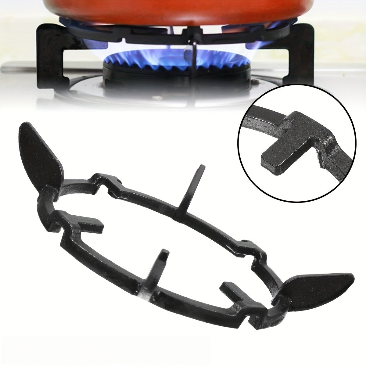 Barcha pechlar va plitkalar uchun sirpanmaydigan gaz pechkasining qoʻllab-quvvatlovchi metall standi