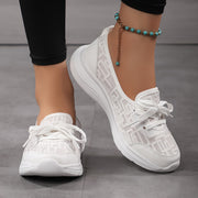 Women's Mesh Mary Jane Flats Round Toe Slip-On Shoes All Seasons