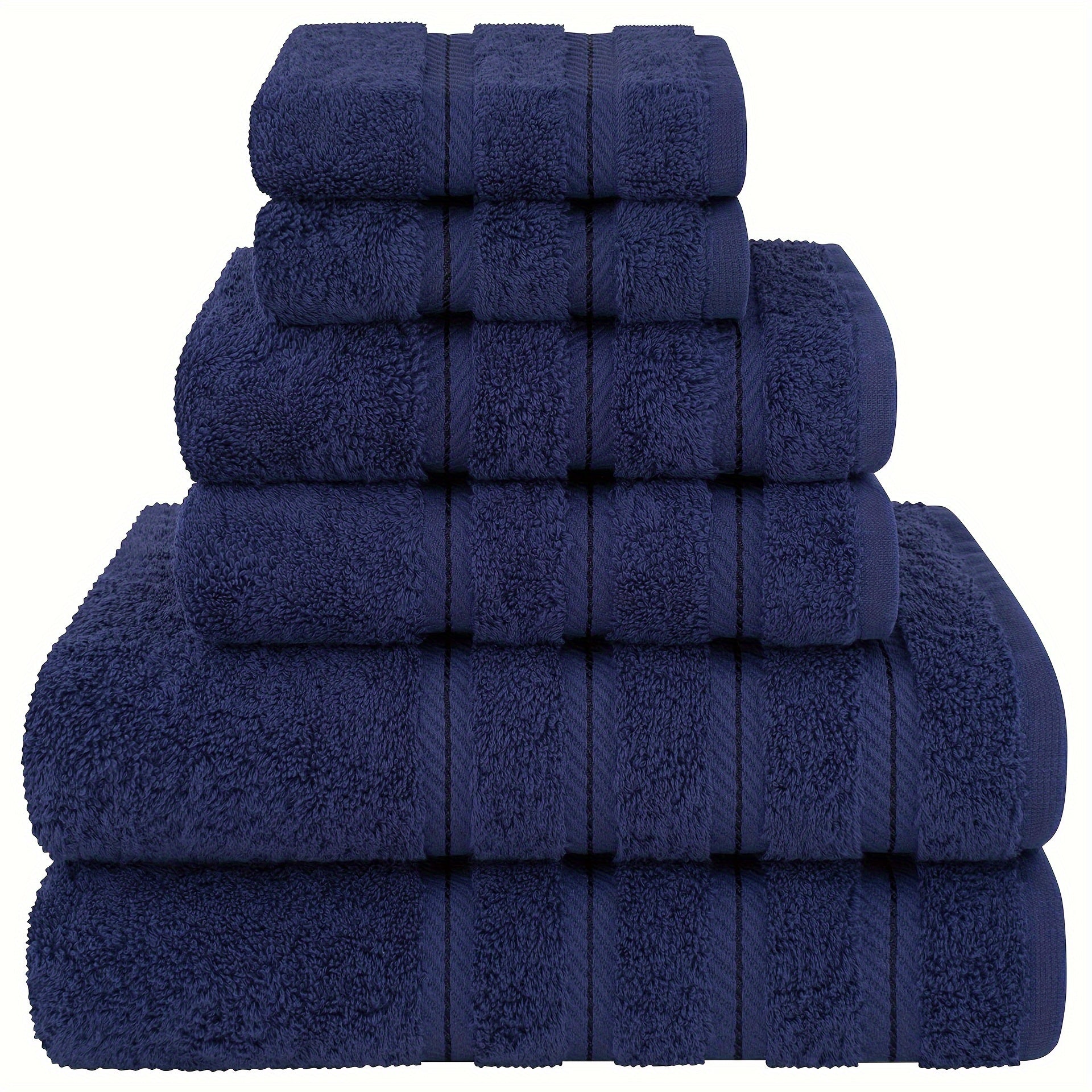 6-Piece Velvet Towel Set Soft Absorbent Bath Towels and Hand Towels for Home and Hotel