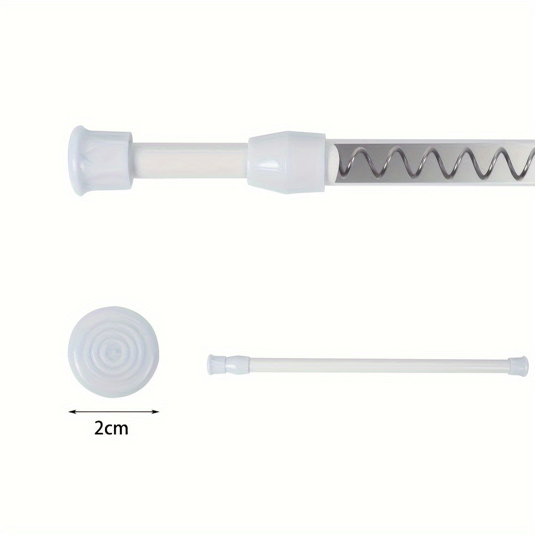 Telescopic Curtain Rod Adjustable Length 18cm for Wardrobe Kitchen Balcony