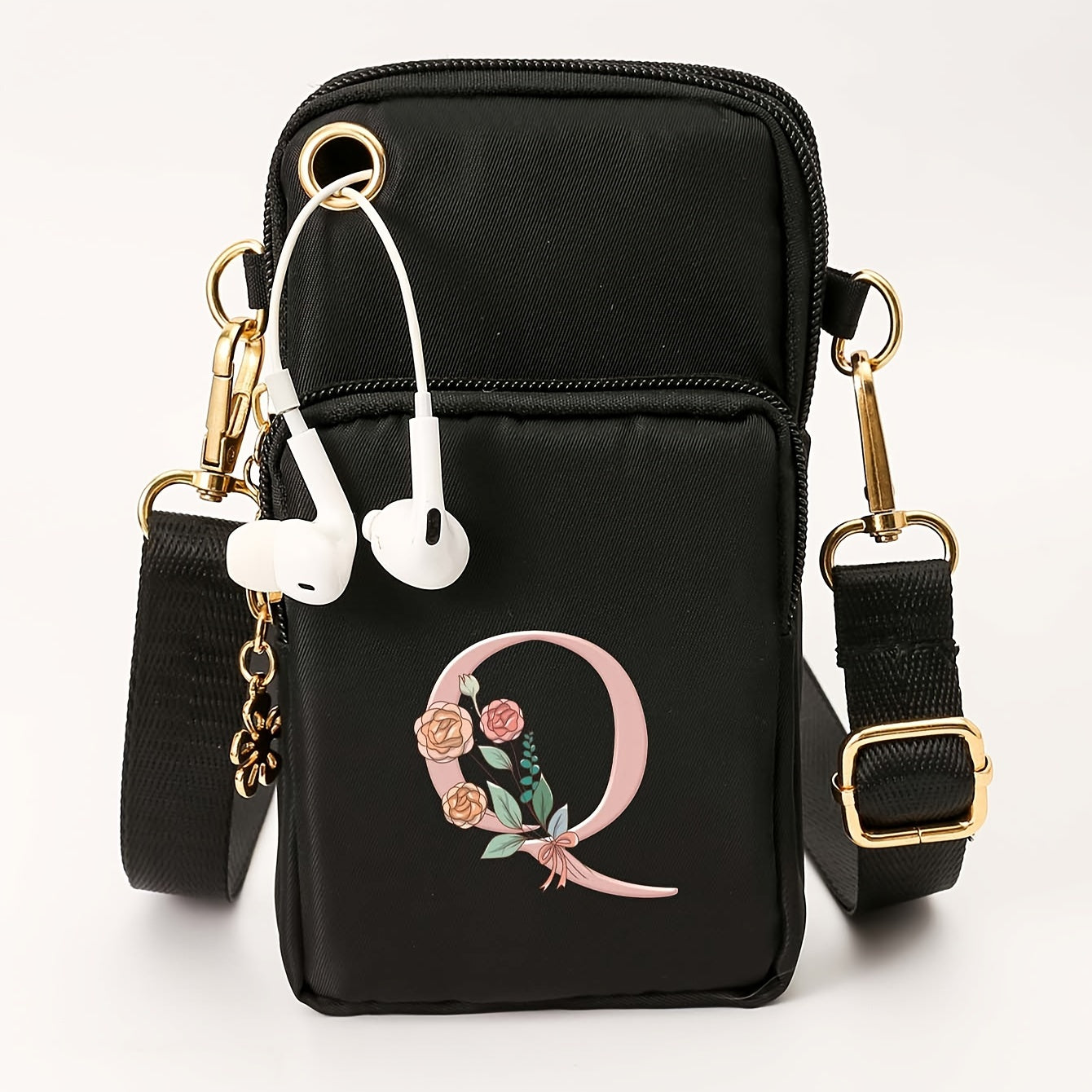 Ayollar uchun kichik yelka sumkasi, gul naqshli, kundalik ko‘p funksiyali crossbody sumka, kichik qo‘l sumkasi