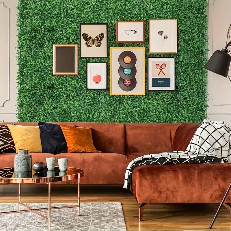 24 Pack Artificial Boxwood Wall Panels UV Protected Faux Hedge for Indoor Outdoor Privacy Garden Patio Balcony