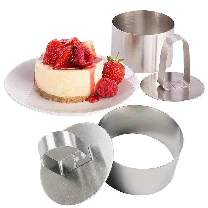 Stainless Steel Round Cake Ring Mold for Baking and Decorating, 3 Inches