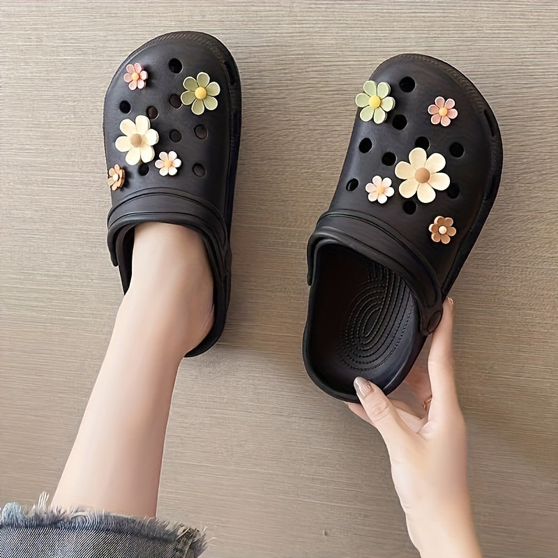Women Summer Sandal Buckle Accessories 10 Pcs Daisy Flower Decorations