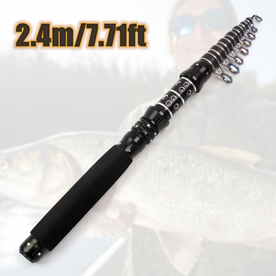 Carbon Fiber Telescopic Fishing Rod 2.1m-3.0m for Carp Bass Sea Fishing