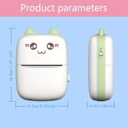 Mini Portable Thermal Wireless Printer with 3 Rolls of Thermal, Self-Adhesive, Colored, and Label Paper