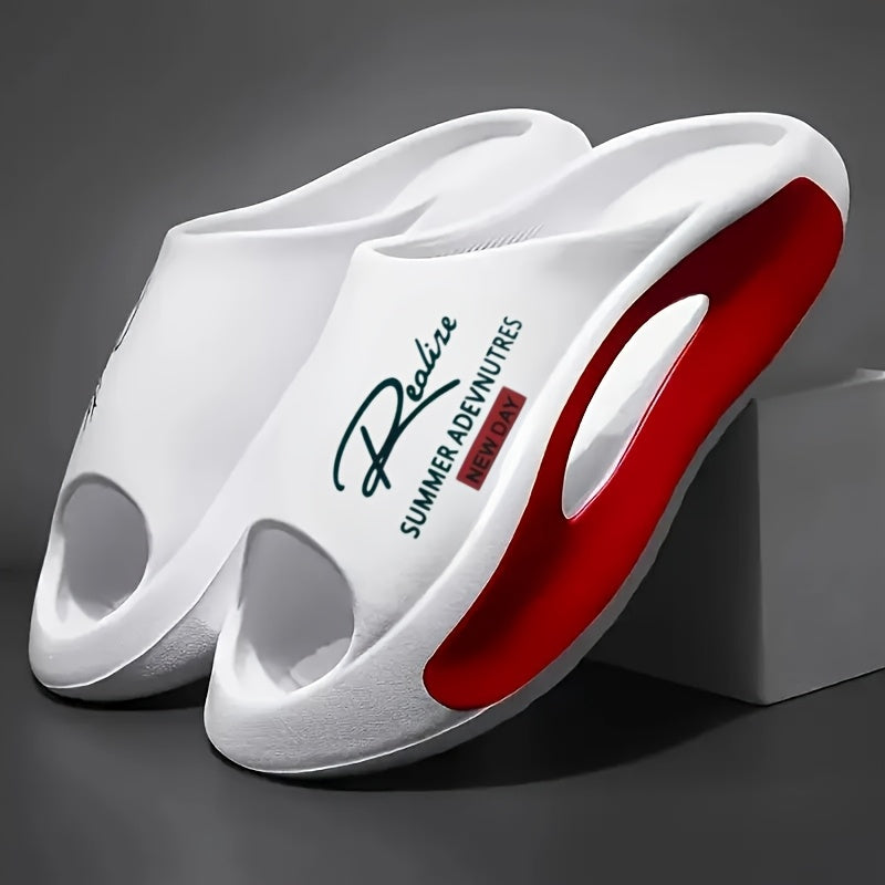 Men's EVA Indoor Slides Casual Non-Slip Open-Toe Slippers with Arch Support