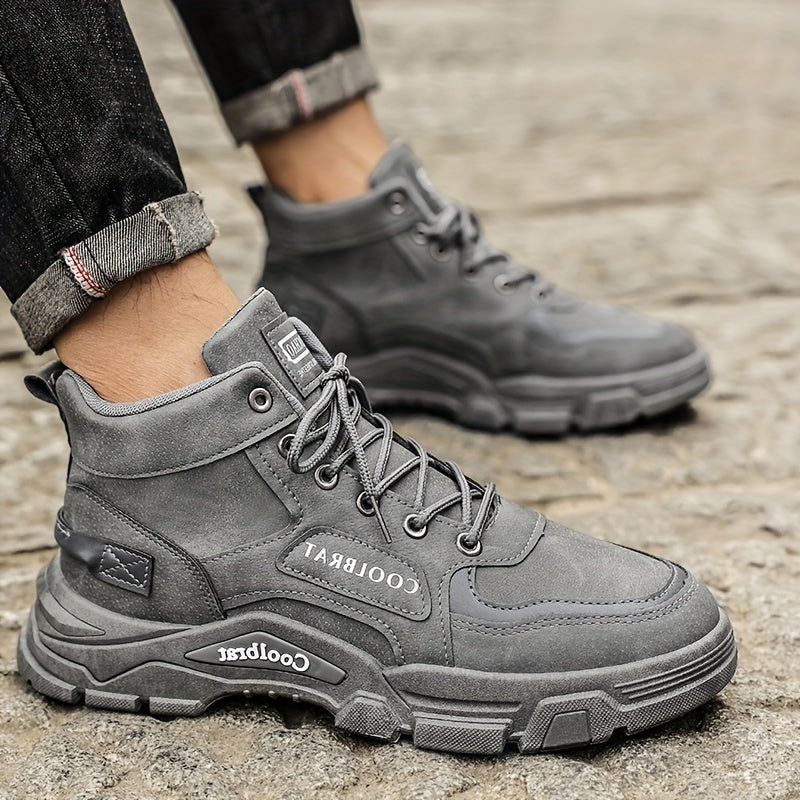 Men's Ankle Lace-Up Boots Durable Breathable Casual Fall Spring Winter
