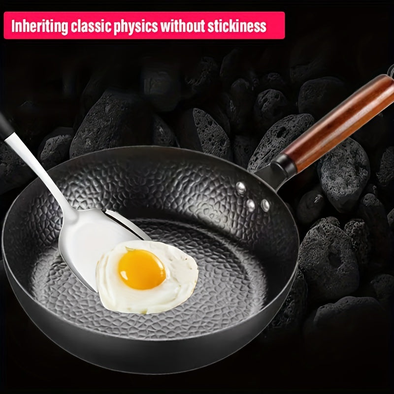 11 dyuymli qumushdan yasalgan wok, induksiya, gaz, elektr pechlar uchun, yopishmaydigan, chidamli