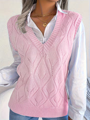 Plus Size Argyle Sweater Vest Women Preppy V Neck Sleeveless Clothing