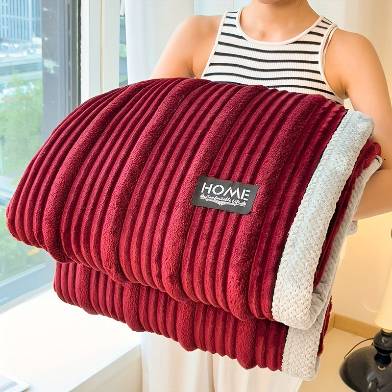 Детское плед из кроличьего меха - Уютное одеяло для осени и зимы, идеально подходит для сна и сохранения тепла, противохолодное покрывало для кровати