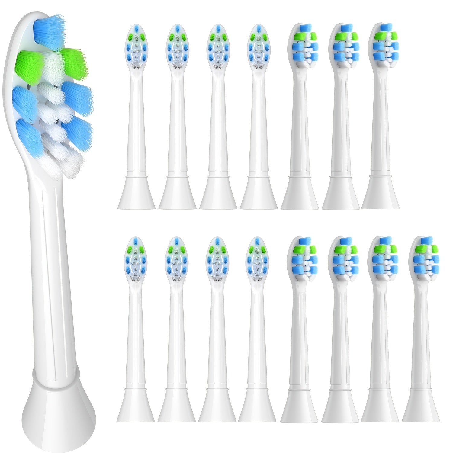 Soft Bristle Replacement Toothbrush Heads 8/12/16pcs for Gum Care