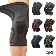 Pack de 2 rodilleras de compresión para correr, ciclismo, levantamiento de pesas, soporte, múltiples colores