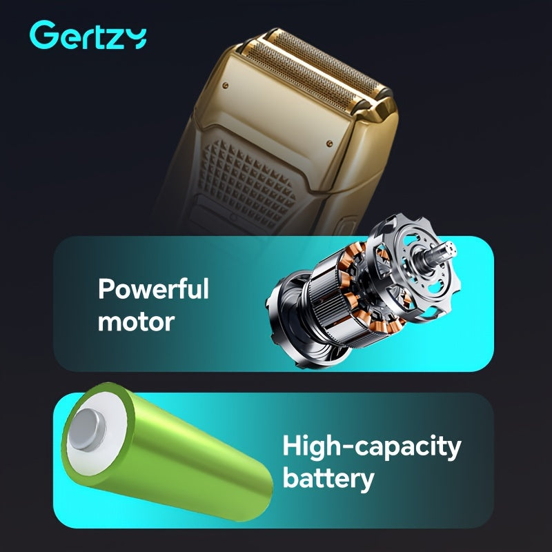 USB Rechargeable Reciprocating Shaver with Twin Blades - Perfect Gift